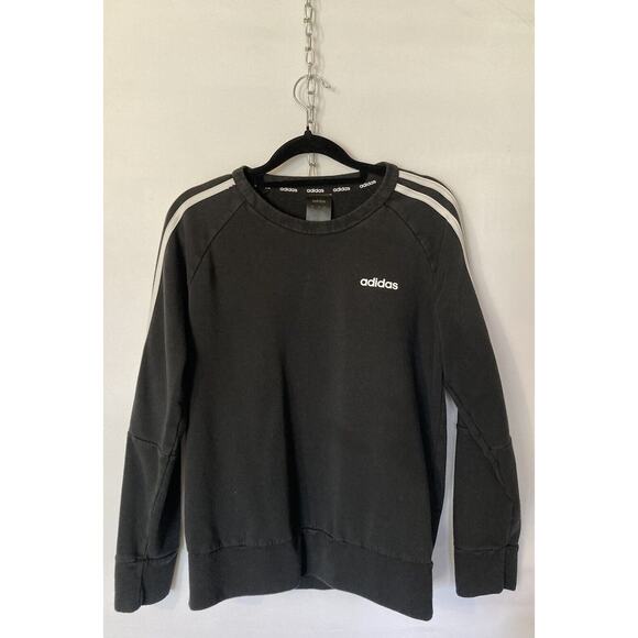 Adidas Crewneck Sweatshirt Size Small Black and White Classic Design - Picture 1 of 6